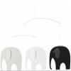 Elephant Party Black Hanging Nursery Mobile - 25 Inches Plastic - Handmade in Denmark by Flensted view 1