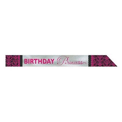 Amscan High Quality Black & Pink Sash, 60", Multi Color