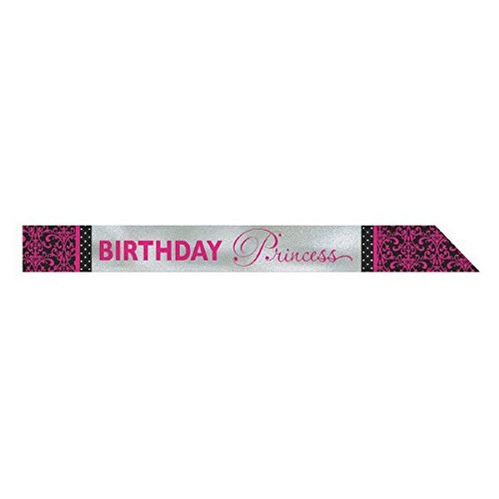 Amscan High Quality Black & Pink Sash, 60", Multi Color