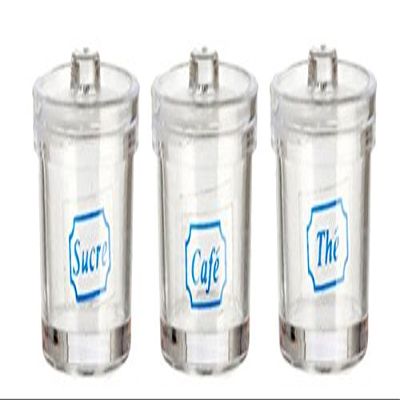 Dollhouse Miniature Set of 3 Canisters w/Lids by Miniatures World