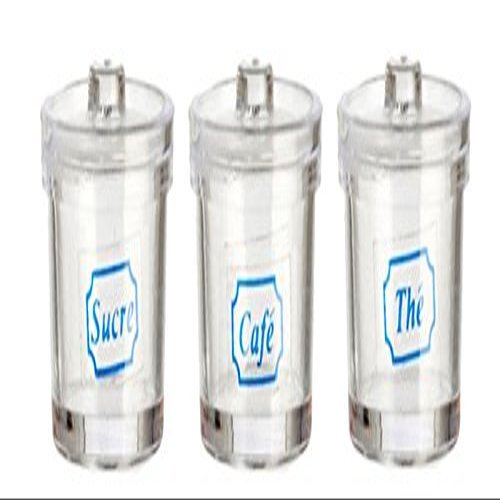 Dollhouse Miniature Set of 3 Canisters w/Lids by Miniatures World