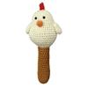 Cheengoo Organic Crocheted White Hen Stick Rattle view 2