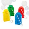 Fun Express Brick Party Bubble Bottles Set of 12 - Bubbles Party Favors for Kids 3-5 4-8 8-12 | Birthday Goodie Bags Supplies with Bubble Wands | Valentine Party Favors Bulk for Classroom Goody Bags view 1