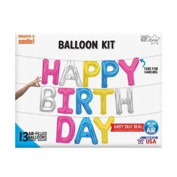 North Star NS00904 "Happy Birthday" Multi Coloured Balloon Kit 16"