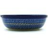 Polmedia Polish Pottery Bowl 13-inch UNIKAT - Baby's Breath Butterfly Pattern Handmade in Boleslawiec Poland by Ceramika Artystyczna + Certificate of Authenticity view 3