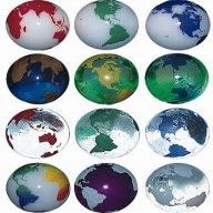 Planet Earth Marbles - Set of 3