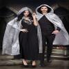 Domino Cape with Hood Dawn Taglia Unica grey view 4