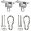 Jungle Gym Kingdom Swing Set Hangers - 2 Heavy Duty Brackets with Locking Snap Hooks for Porch, Patio, Playground - Indoor/Outdoor Hardware & Accessories view 1