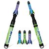 Geospace Bungee Blast Self Propelled Flying Foam Rocket MINI Battle Pack for Outdoor Play for Kids - Includes 2 Small Pump Rocket Launchers & 6 Extra Safe Foam Rockets view 1