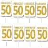 12pack Fabulous 50 (50th) Birthday Cupcake Decoration Picks view 1
