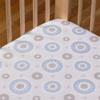 100% Cotton, Super Soft, Comfy, Blue Orbit Fitted Crib Sheet, 27" W x 52" L x 8" D view 1