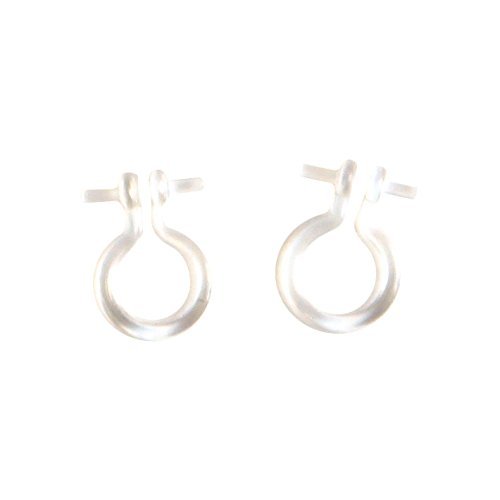 NBK Pins with Resin Earrings 5 Pairs W8 X H10 mm Clear ke190