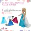 Emily Rose 18 Inch Doll Princess Costume Set 6-PC | 2 Complete Fairytale Outfits with Shoes - Compatible with American Girl, Our Generation, My Life As, and Adora Dolls | USA Brand view 4