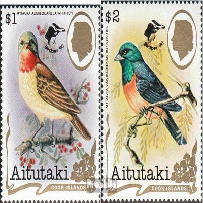Aitutaki 675-676 (Complete.Issue.) 1990 Stamp Exhibition (Stamps for Collectors) Birds