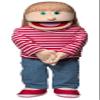 30" Emily, Peach Girl, Professional Performance Puppet with Removable Legs, Full or Half Body view 1
