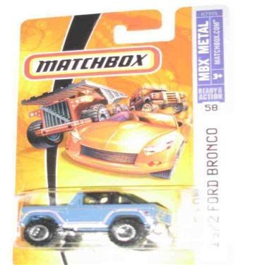 2007 Matchbox -#58 1972 Ford Bronco Blue Collectibles Collector Car by Matchbox