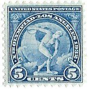 1932 US Postage Stamp 5 Cents 10th Olympiad Los Angeles Scott #719