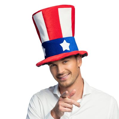 Boland 10232512 27788 Uncle Sam Hat, Multi-Coloured, 504226, Taglia unica
