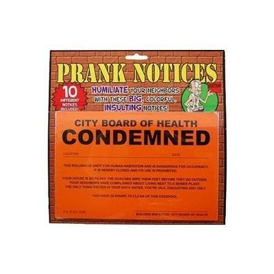 Prank Notices - 10 Pack New