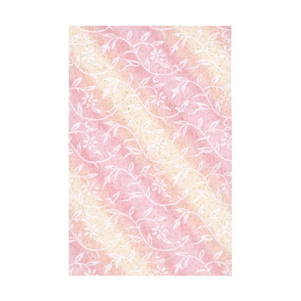 Sugako Kogyo 571 Red Stamp Book, Floral Pattern, Peach