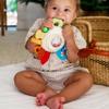 HABA Teether Cuddly Rainbow Round - Soft Activity Toy with Rattling & Teething Elements,Multicolored view 4
