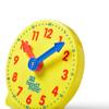 Hand2mind Mini Geared Clock for Teaching and Learning to Tell Time - Analog Learning Clock for Kids and Classrooms (Set of 12), Yellow view 2