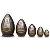 BestPysanky Set of 5 Orthodox Icons Egg Shape Wooden Nesting Dolls 6.5 Inches view 1