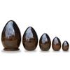 BestPysanky Set of 5 Orthodox Icons Egg Shape Wooden Nesting Dolls 6.5 Inches view 2
