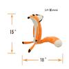 The Little Fox Le Petit Fox Plush Doll Puppet Toy, Fox Throw Pillow Orange Fox Cartoon Sleeping Stuffed Toy for Prince Christmas/Birthday/Party view 3