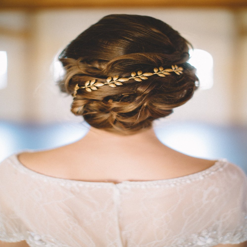Athena Crown - Golden Leaf Headband, Special Occasion, Bridal Headband