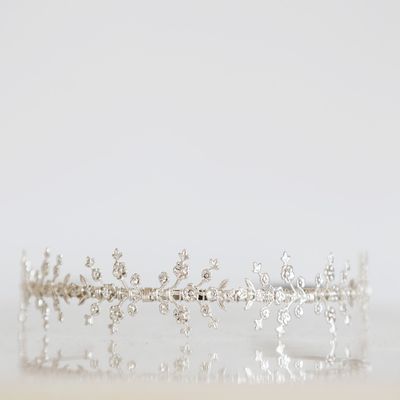 Delicate Blossoms Headband - Silver