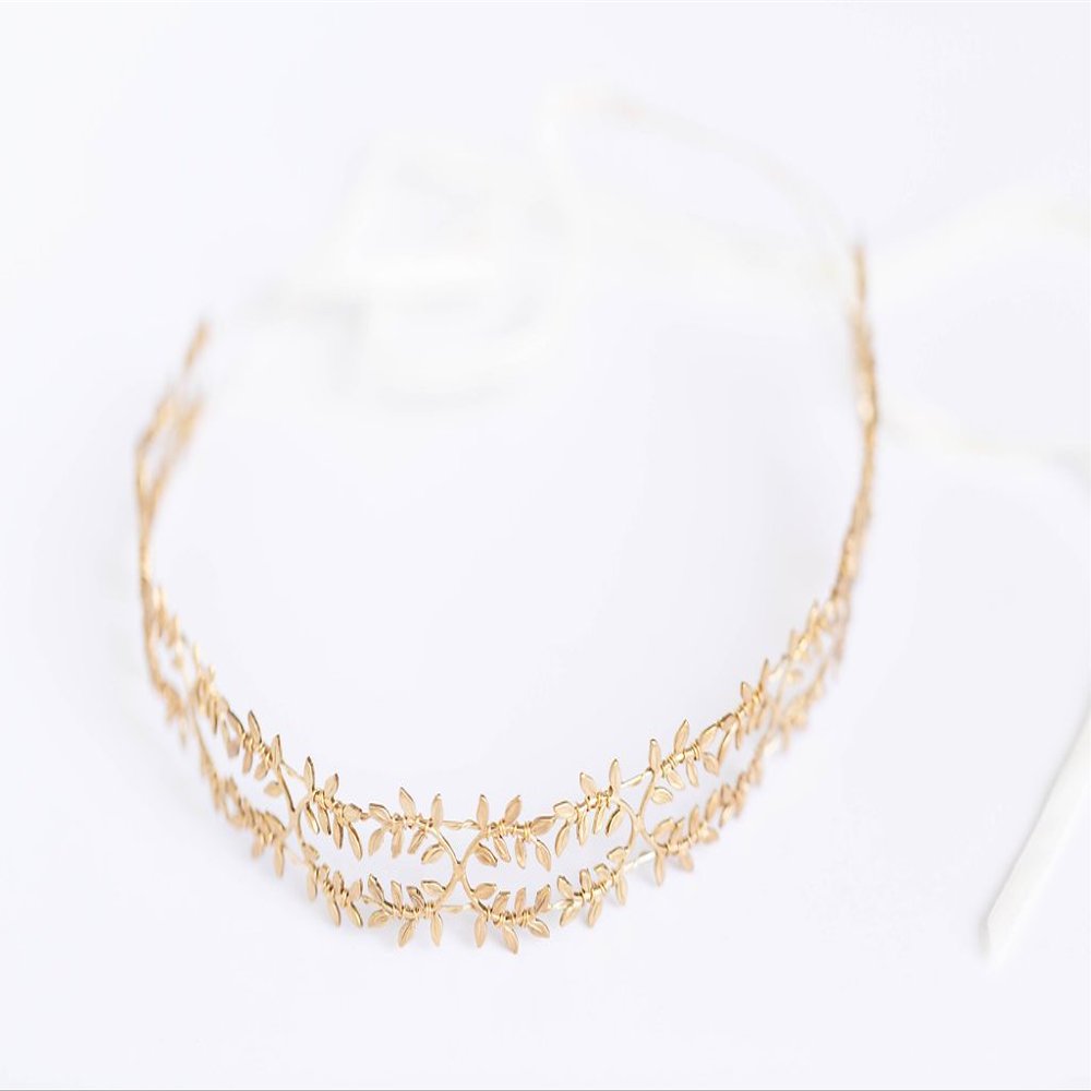 Delicate Fern Leaf Crown - Golden Brass - Headband, Crown, Bridal, Special Occasion Headband