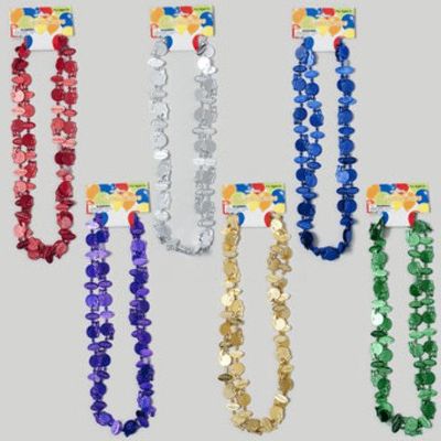 NECKLACE 2CT FOOTBALL THEME 32INL 6AST COLORS, Case Pack of 48