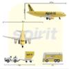 Daron Spirit Airlines Airport Playset with Die-Cast Metal Model Airplane with Plastic Parts, Cars and Transportation Toys for Kids Ages 3+ view 3