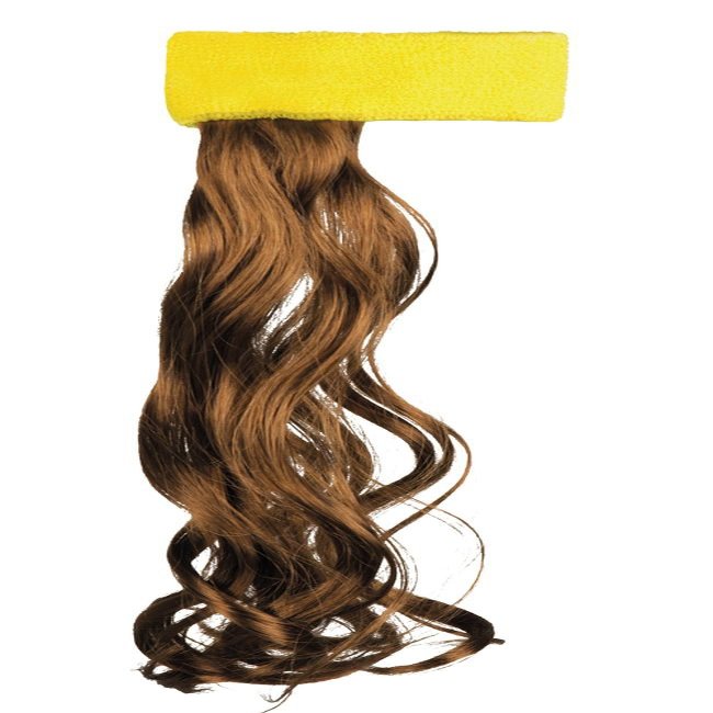Boland 85996 Headband with Hair, Men's, One size