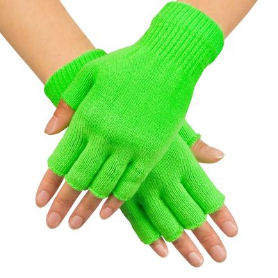 Boland - Fingerless Gloves for Adults, Green, One Size, 01904