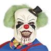 Boland 97523 Deluxe Horror Clown Mask Latex with Hair, White/Green/Black, One Size view 1