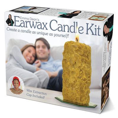 Prank-O Earwax Candle Kit Funny Empty Gag Gift Box for White Elephant & Christmas 2025 - Hilarious Prank Box for Coworkers, Friends & Men Who Have Everything, As Seen on Shark Tank