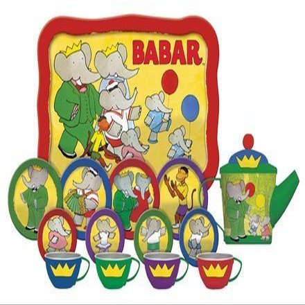 Schylling BABAR The Elephant TIN TEA SET by Schylling