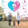 APINATA4U Heart Shaped Gender Reveal Pinata - Valentine's Day Party Decor | What Will Our Valentine Be? | Perfect for Gender Reveal Celebrations, Baby Showers & Romantic Events! view 2