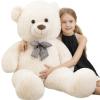 MorisMos Giant White Teddy Bear 4 Feet, Cute 47inch Stuffed Animal Big Teddy Bear Plush, Classic Girlfriend Boyfriend Gift, Birthday, Party Favor view 1
