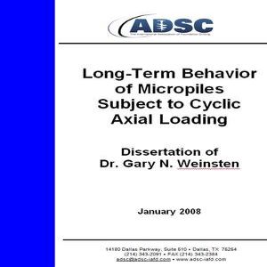 Long-Term Behavior of Micropiles Subject to Cyclic Axial Loading
