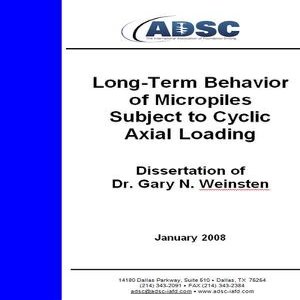 Long-Term Behavior of Micropiles Subject to Cyclic Axial Loading
