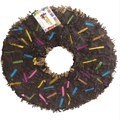 16" Brown Color Chocolate Doughnut Pinata With Sprinkles Donut Grow Up Party Sweets Themed Birthday Doughnut Themed Birthday Kids Teens Party