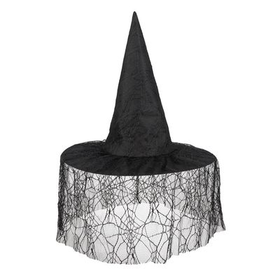 Boland Seda Witch Hat with Veil Womens, Black, One Size, 97002