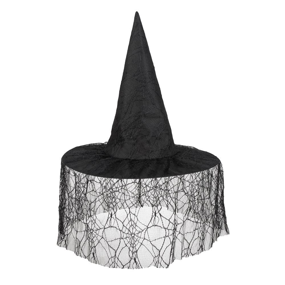 Boland  Seda Witch Hat with Veil Womens, Black, One Size, 97002