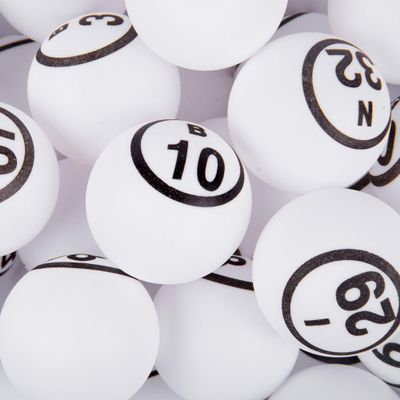 MR CHIPS Professional Bingo Balls 1.5" (38mm), White Single Number, Ping Pong Style Replacement Balls for Manual Bingo Cages & Blower Machines