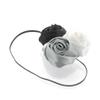 My Lello Satin Fabric Rose Flower Trio on Skinny Headband Infant-Toddler-Girls-Women - black/gray/white view 1