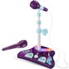 Little Pretender Kids Karaoke Machine with 2 Microphones and Adjustable Stand,AUX Port, Music Sing Along with Flashing Stage Lights and Pedals for Fun Musical Effects view 1