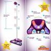 Little Pretender Kids Karaoke Machine with 2 Microphones and Adjustable Stand,AUX Port, Music Sing Along with Flashing Stage Lights and Pedals for Fun Musical Effects view 3